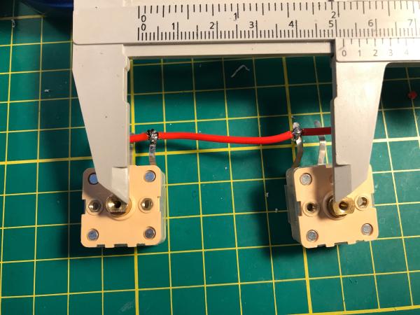 Distance between capacitors